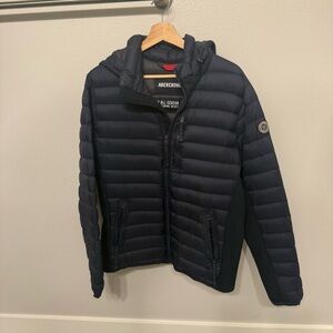 Abercrombie & Fitch Men's Dark Blue Puffer Jacket